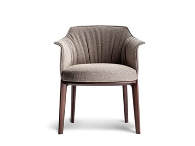 ARCHIBALD - Upholstered fabric easy chair with armrests by Poltrona Frau