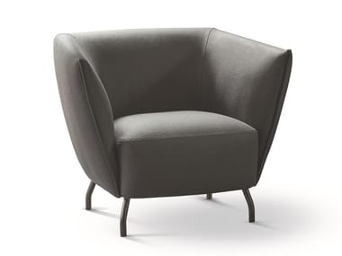 ARNO - Upholstered fabric armchair with armrests by Bonaldo