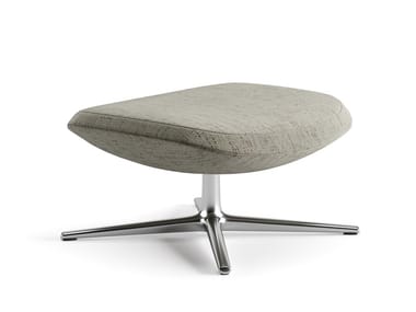 ASTON CLUB - Upholstered fabric footstool with 4-spoke base by Arper