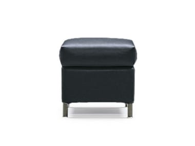 AURA - Upholstered leather footstool by Wittmann