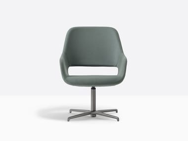 BABILA COMFORT 2789 - Swivel fabric easy chair with armrests by Pedrali