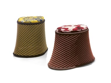 BAOBAB - Polyethylene handwoven threads pouf by Moroso