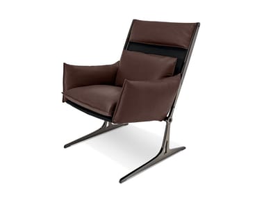 BARRACUDA - Leather armchair by Arketipo