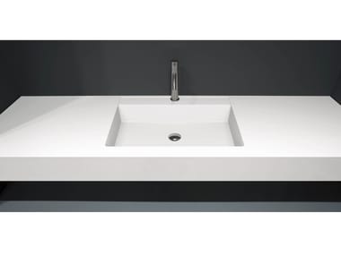 BASICO - Flumood® washbasin with integrated countertop by Antonio Lupi Design