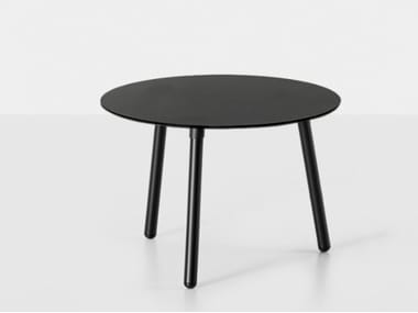 BCN - Round wooden coffee table by Kristalia