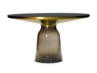 BELL HIGH TABLE - Round brass and glass table by Classicon