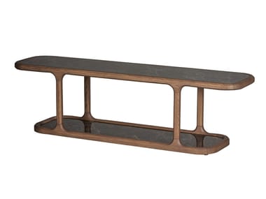 BELLAGIO - Low rectangular wooden coffee table by Morelato