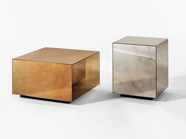 BELT - Square brass coffee table by Meridiani