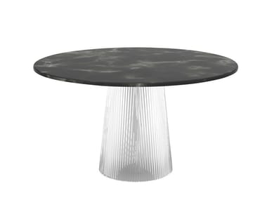 BENT - Round marble table by Pulpo