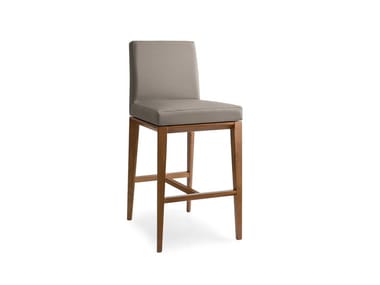 BESS - High leather barstool by Calligaris