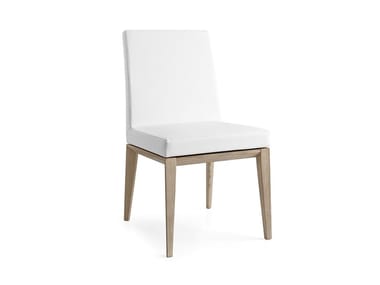 BESS LOW - Upholstered leather chair by Calligaris