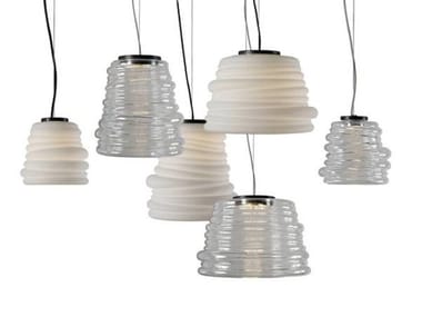 BIBENDUM - Glass pendant lamp by Karman