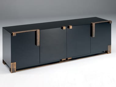 BLACK AND GOLD - Sideboard with doors by Paolo Castelli