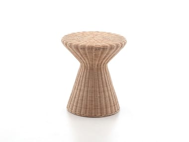 BOLLA 12 - Woven wicker stool / coffee table by Gervasoni