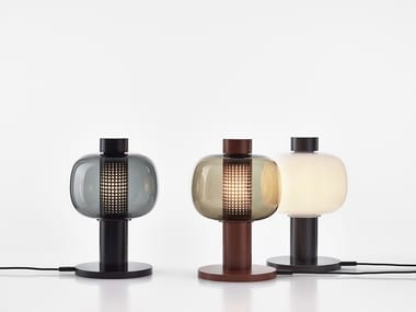 BONBORI - LED Glass and Stainless Steel table lamp by Brokis