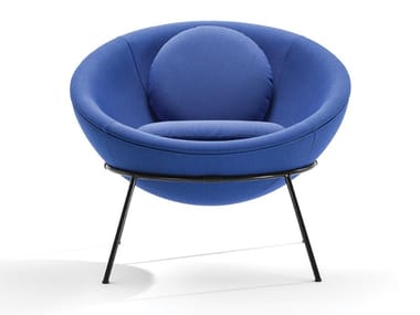 BOWL CHAIR - Leather or fabric armchair by Arper