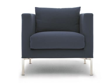 BOX - Fabric armchair with armrests by Living Divani