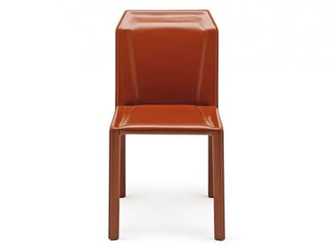 BRERA - Tanned leather chair by Misuraemme