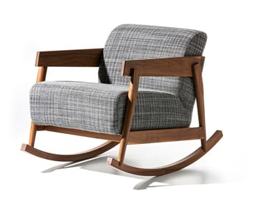 BRICK 307 - Rocking fabric armchair with armrests by Gervasoni