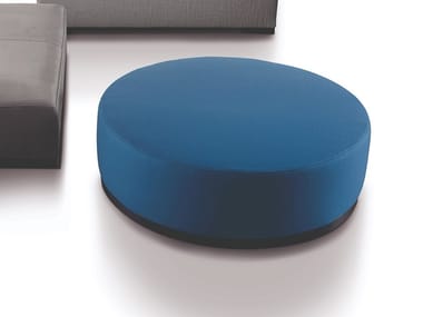 BRONS - Round fabric pouf with removable lining by Meridiani