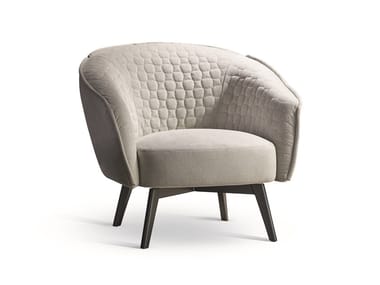 BRUNO - Upholstered fabric armchair with armrests by Bonaldo