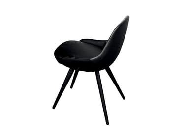 CADIRA S - Upholstered leather chair by Sovet Italia