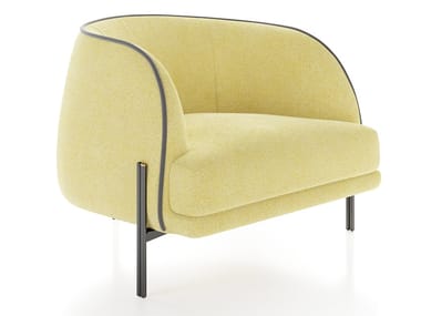 CAILLOU - Upholstered fabric armchair with armrests by Liu Jo Living Collection