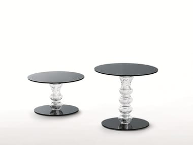 CALICE - Round crystal coffee table by Glas Italia