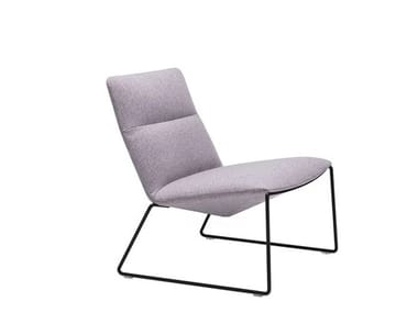 CAPRI LOUNGE BU1738 - Sled base upholstered armchair by Andreu World