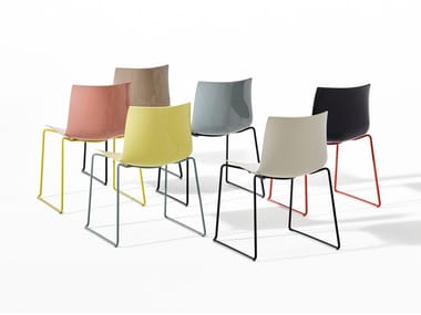 CATIFA 46 - NEW EDITION - Sled base chair by Arper