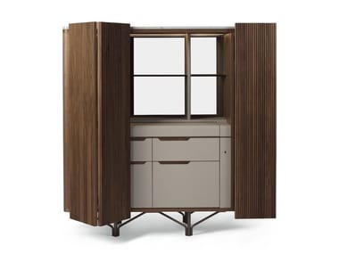 CHARLOTTE - Walnut highboard by Giorgetti