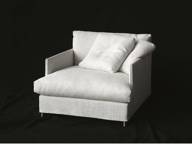 CHEMISE XL - Fabric armchair with armrests by Living Divani