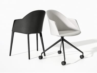 CILA - Chair with armrests with 4-spoke base by Arper