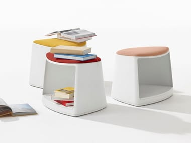 CILA GO - Stool with castors with storage space by Arper