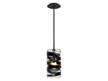 CILINDRO - Blown glass pendant lamp by Venini