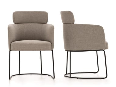 CLAIRE - Upholstered fabric chair with armrests by Ditre Italia