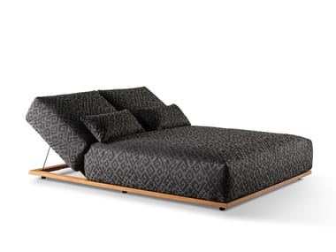 CLAUD OPEN AIR - Recliner technical fabric garden bed by Meridiani