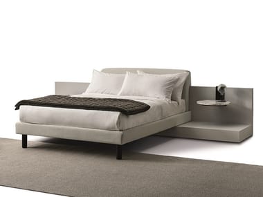 CLIFF - Fabric double bed with removable cover with upholstered headboard by Meridiani