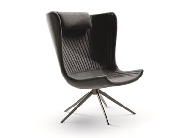 COLIBR? - Swivel fabric armchair by Bonaldo