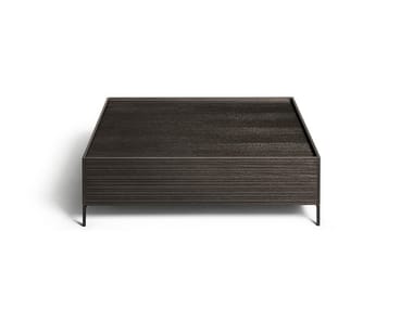 COMBI - Wood and glass coffee table with storage space by DE PADOVA