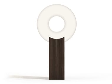 COMET - LED floor lamp in wood and fabric by Paolo Castelli