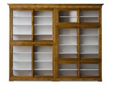 MODULO BIEDERMEIER - Modular cherry wood bookcase by Morelato