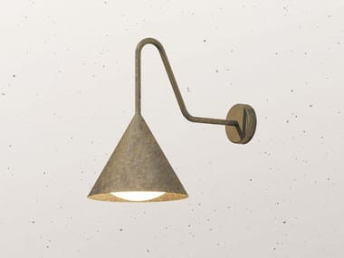 CONE 286.17 - Brass outdoor wall lamp by Il Fanale