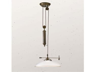 COUNTRY 080.12 - LED adjustable Murano glass pendant lamp by Il Fanale