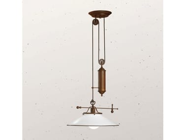 COUNTRY 083.12 - LED adjustable Murano glass pendant lamp by Il Fanale