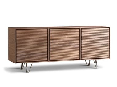 ZERO - Walnut sideboard with drawers by Morelato