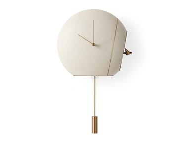 CUCKOO CLOCK - Pendulum wall-mounted leather clock by Giorgetti