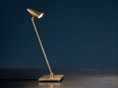 CICLOITALIA T - LED adjustable brass desk lamp by Catellani & Smith