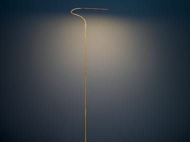 LOLA F - LED adjustable brass floor lamp by Catellani & Smith