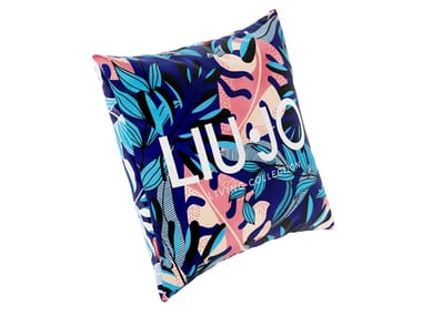 Cushion - Square fabric cushion with floral pattern by Liu Jo Living Collection